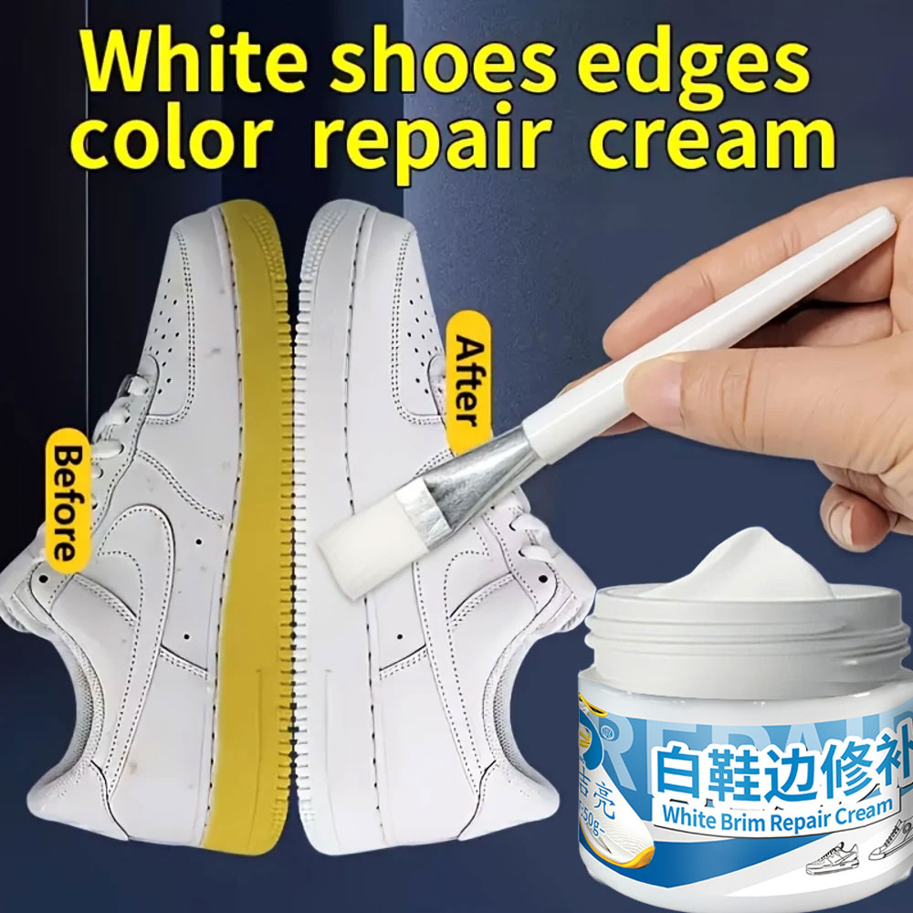 White Sneaker Care Kit - New White Shoe Edge Restorer 50g