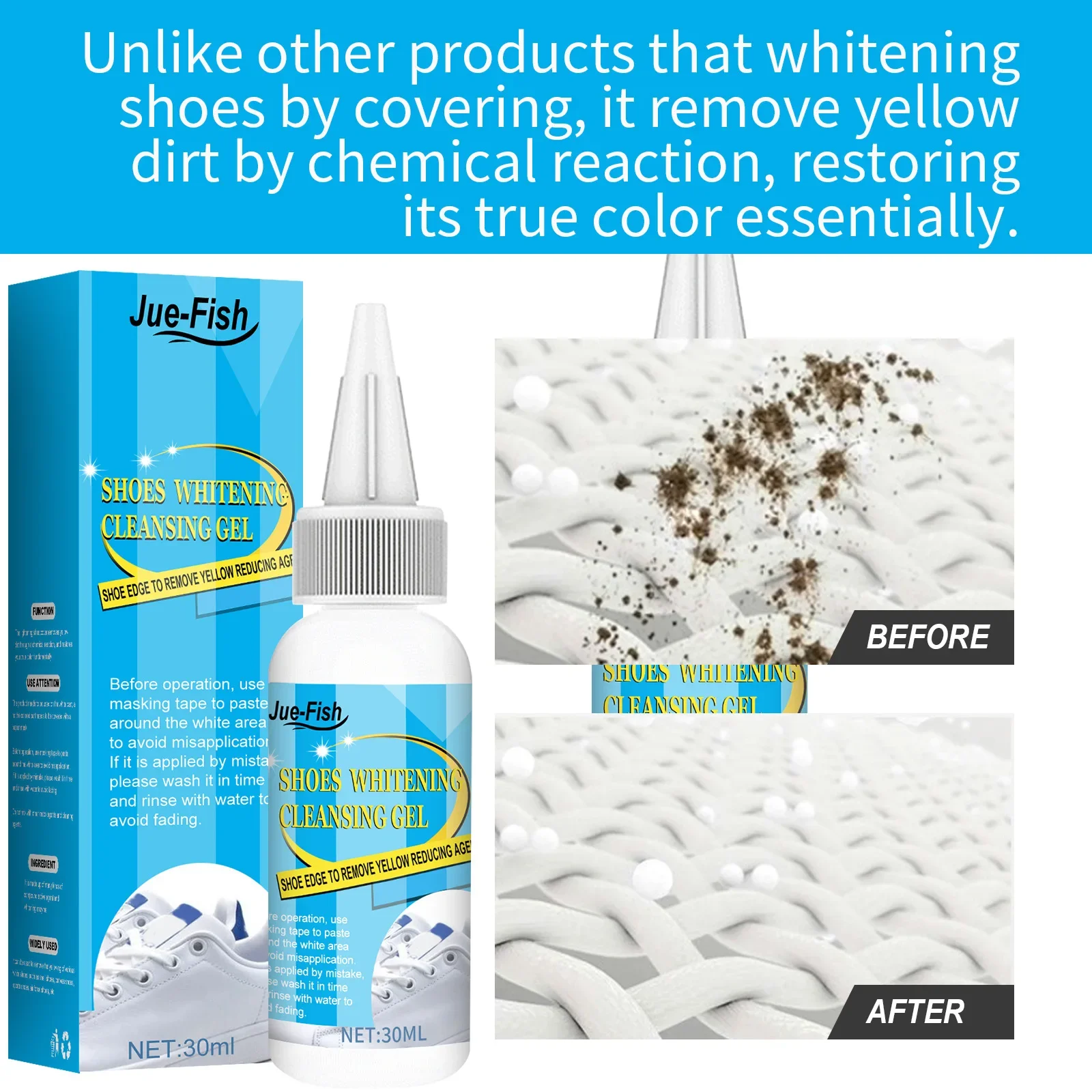 White Shoes Cleaning Gel Stain - Sneaker Cleaner recension och pris