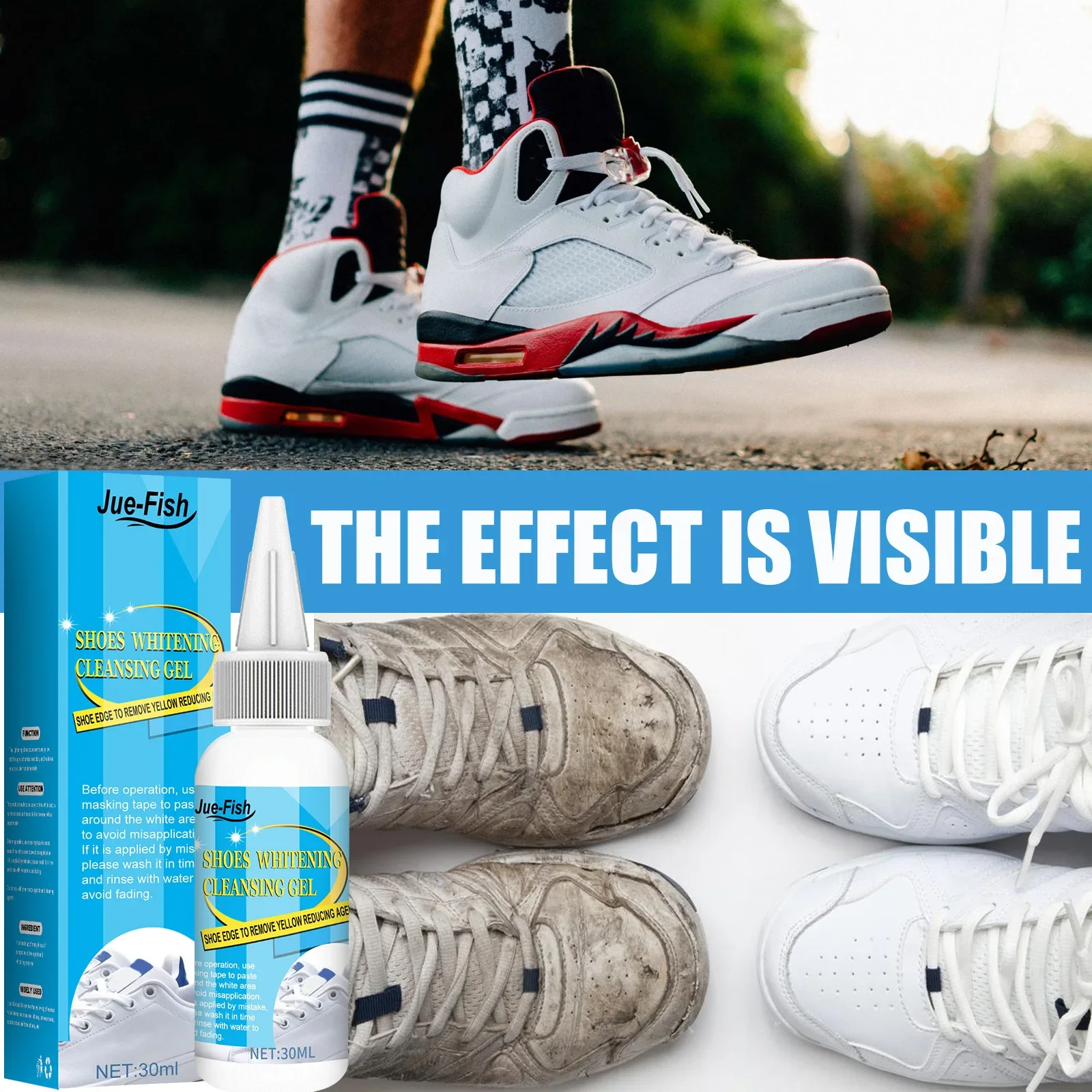 White Shoes Cleaning Gel Stain - Sneaker Cleaner recension och pris