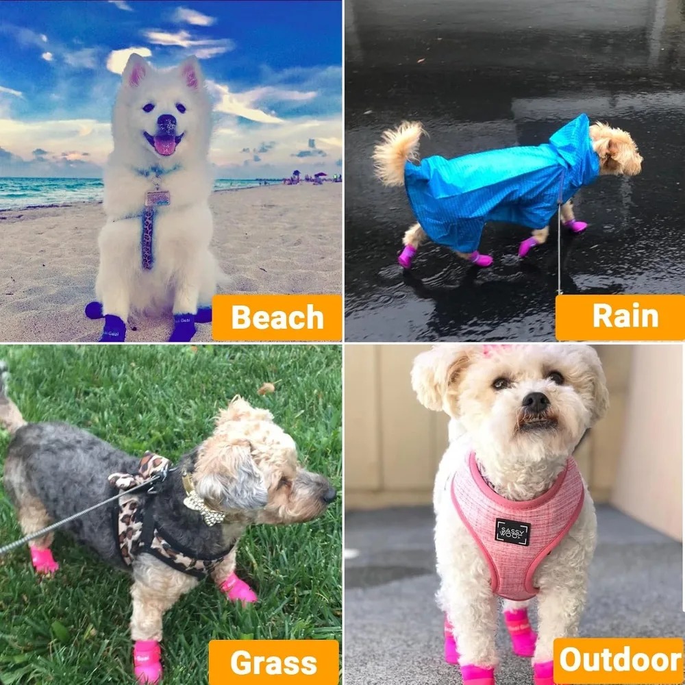 4pc Waterproof Silicone Dog Ra - Shoe Polish Cream recension och pris